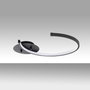 Opviq Moon - 13327 Lámpara de araña negra de metal con LED integrado